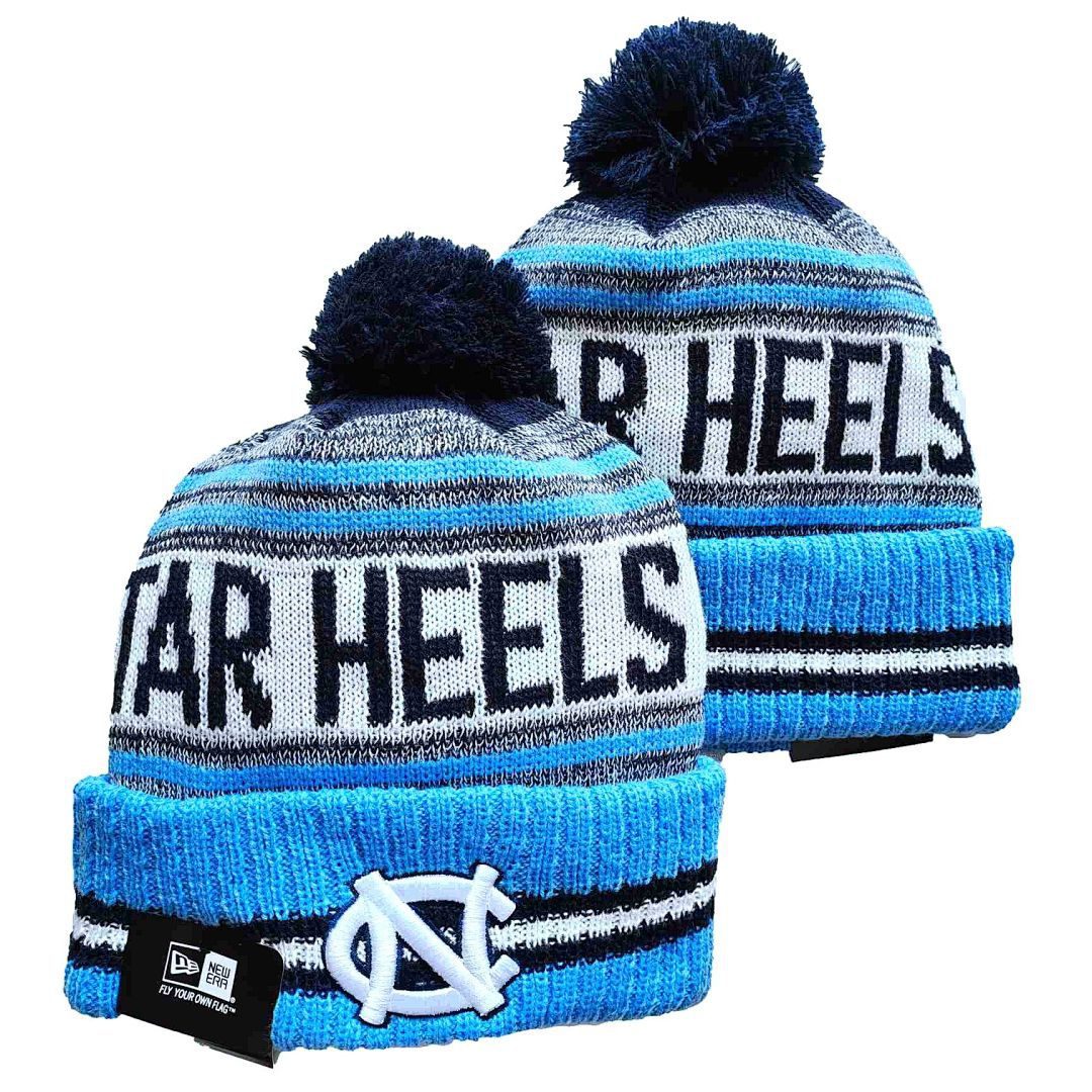 Light Blue/Navy/Gray/White College Football Beanie