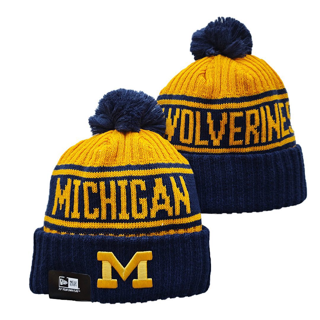 Gold/Navy College Football Beanie