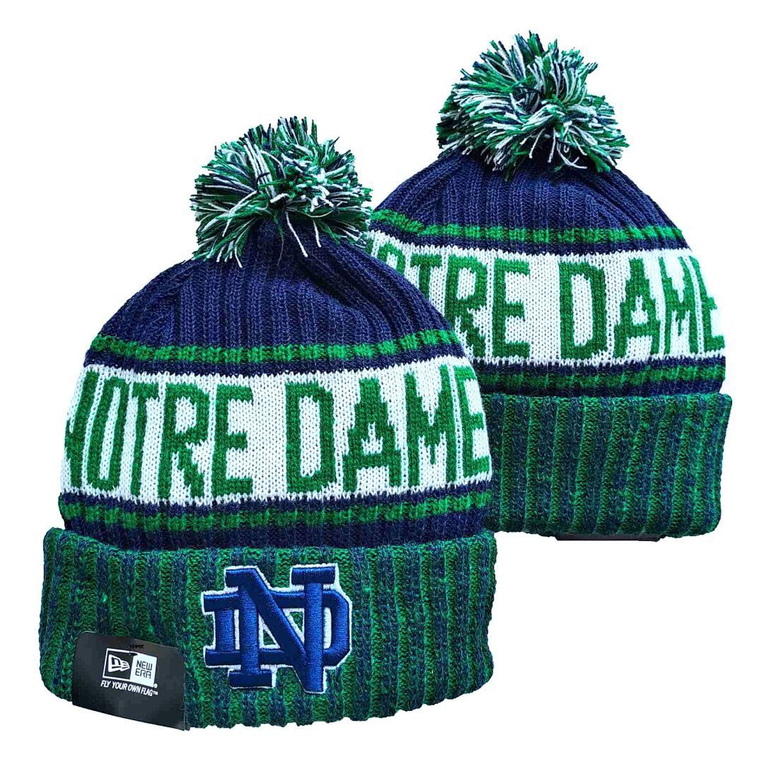 Navy/Green/White College Football Beanie