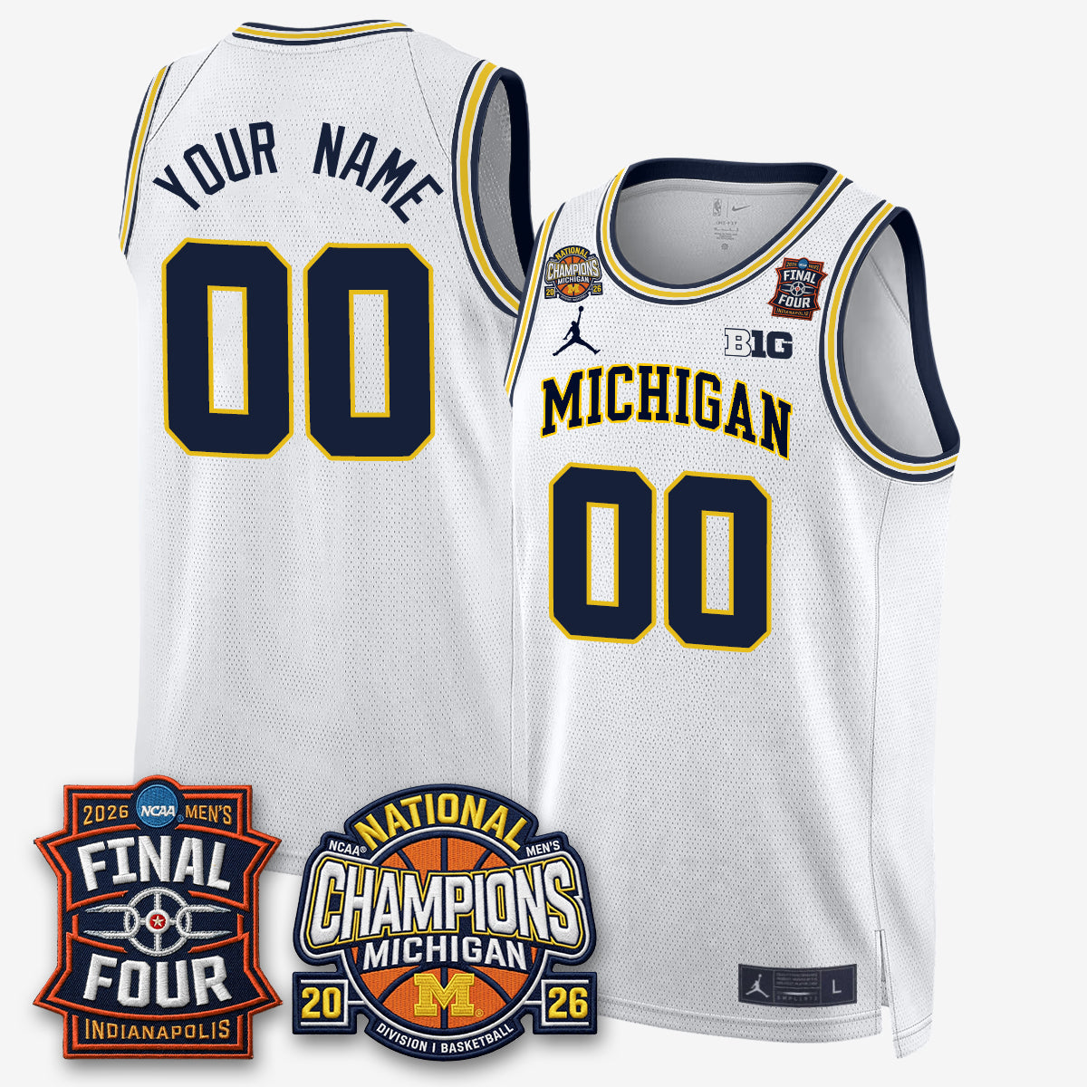 Basketball National Champions Big Text Limited Vapor Custom Jersey