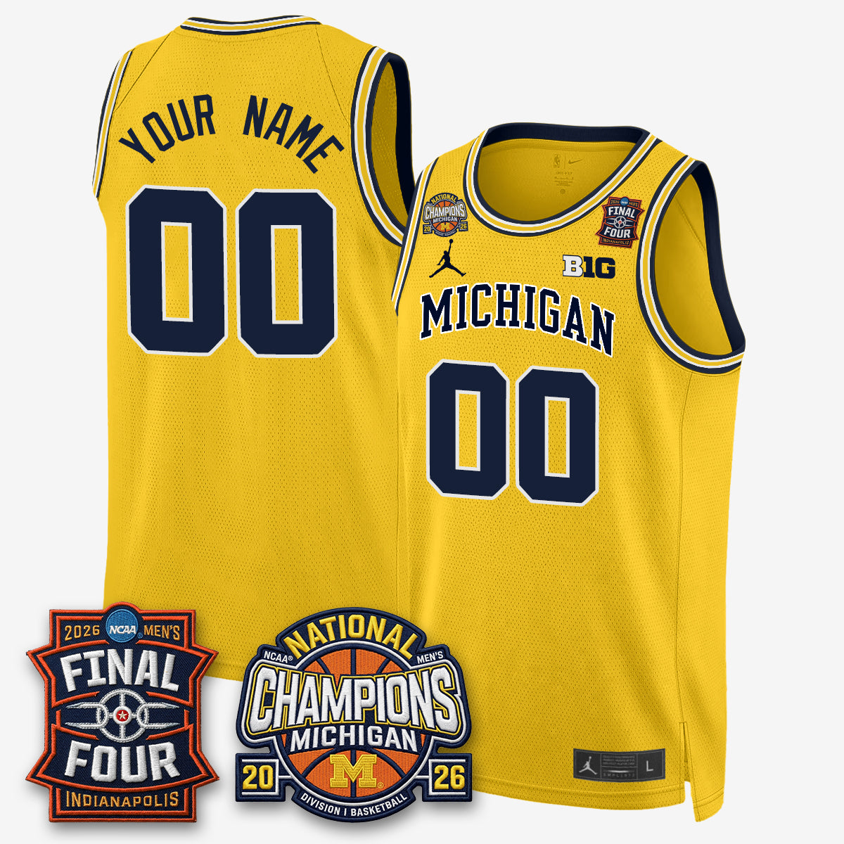 Basketball National Champions Big Text Limited Vapor Custom Jersey