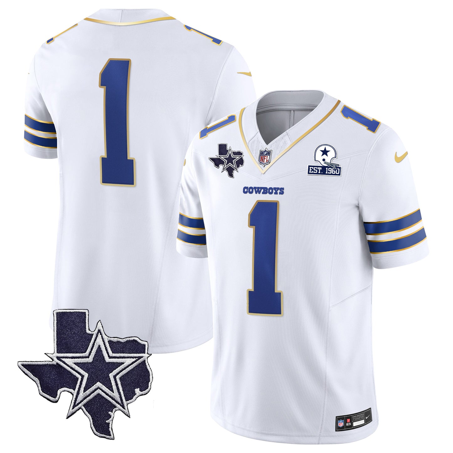 White Gold Trim - #1 Team