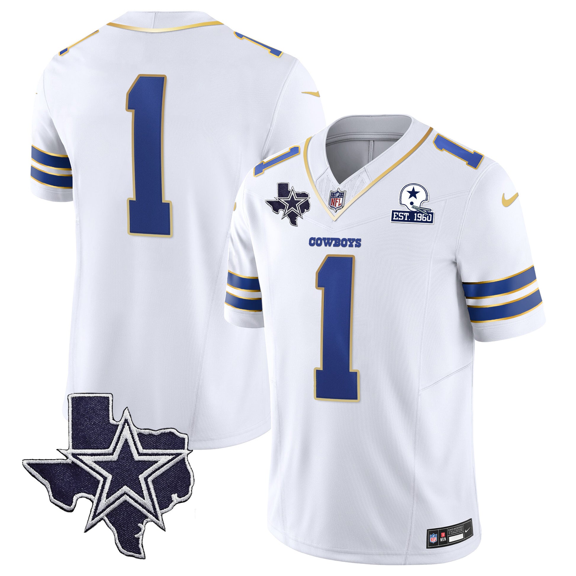 White Gold Trim - #1 Team
