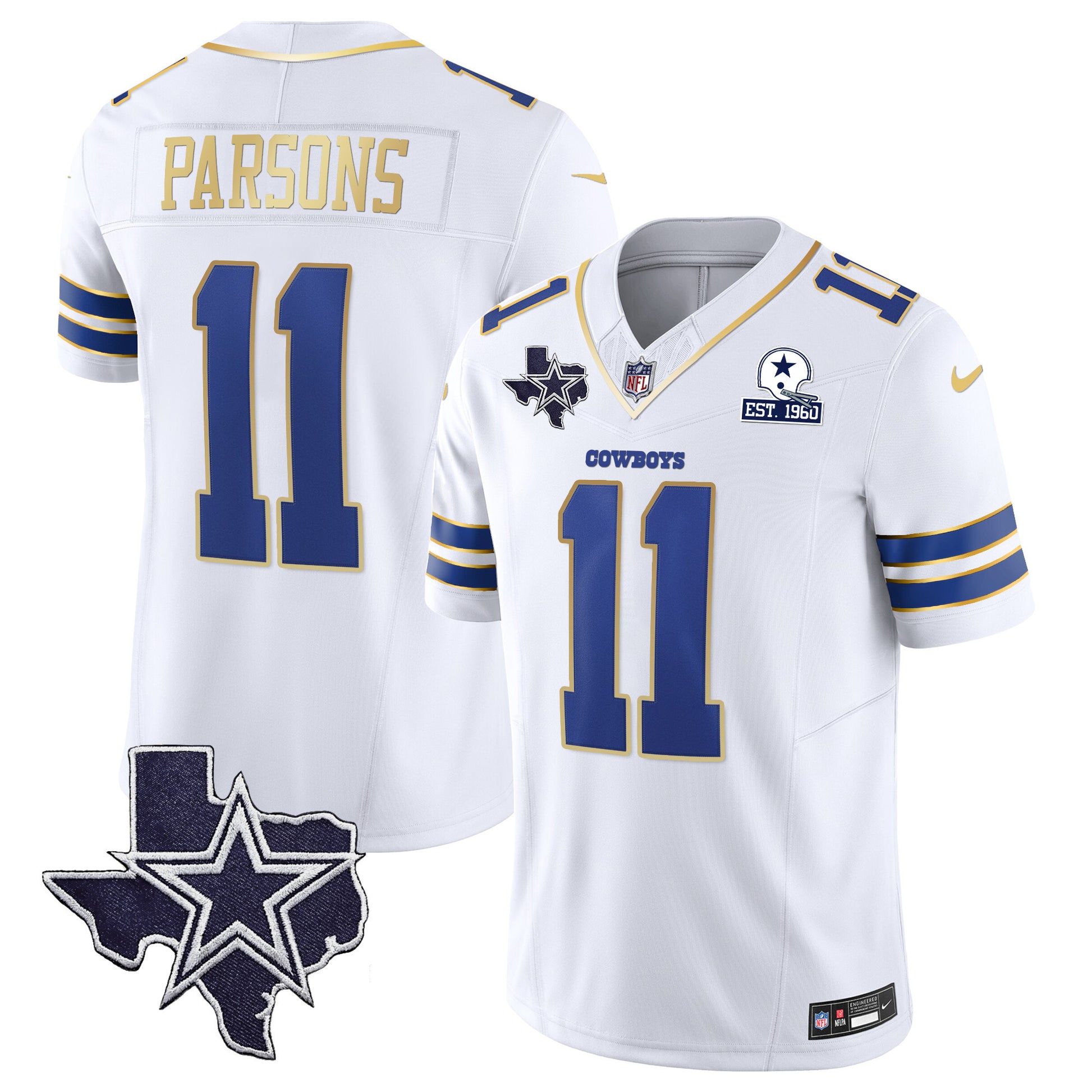 White Gold Trim - Micah Parsons