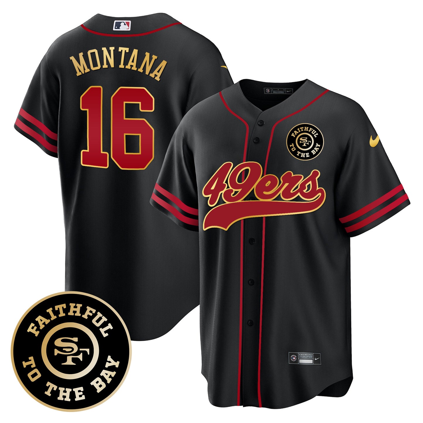 Black Gold Trim - Joe Montana