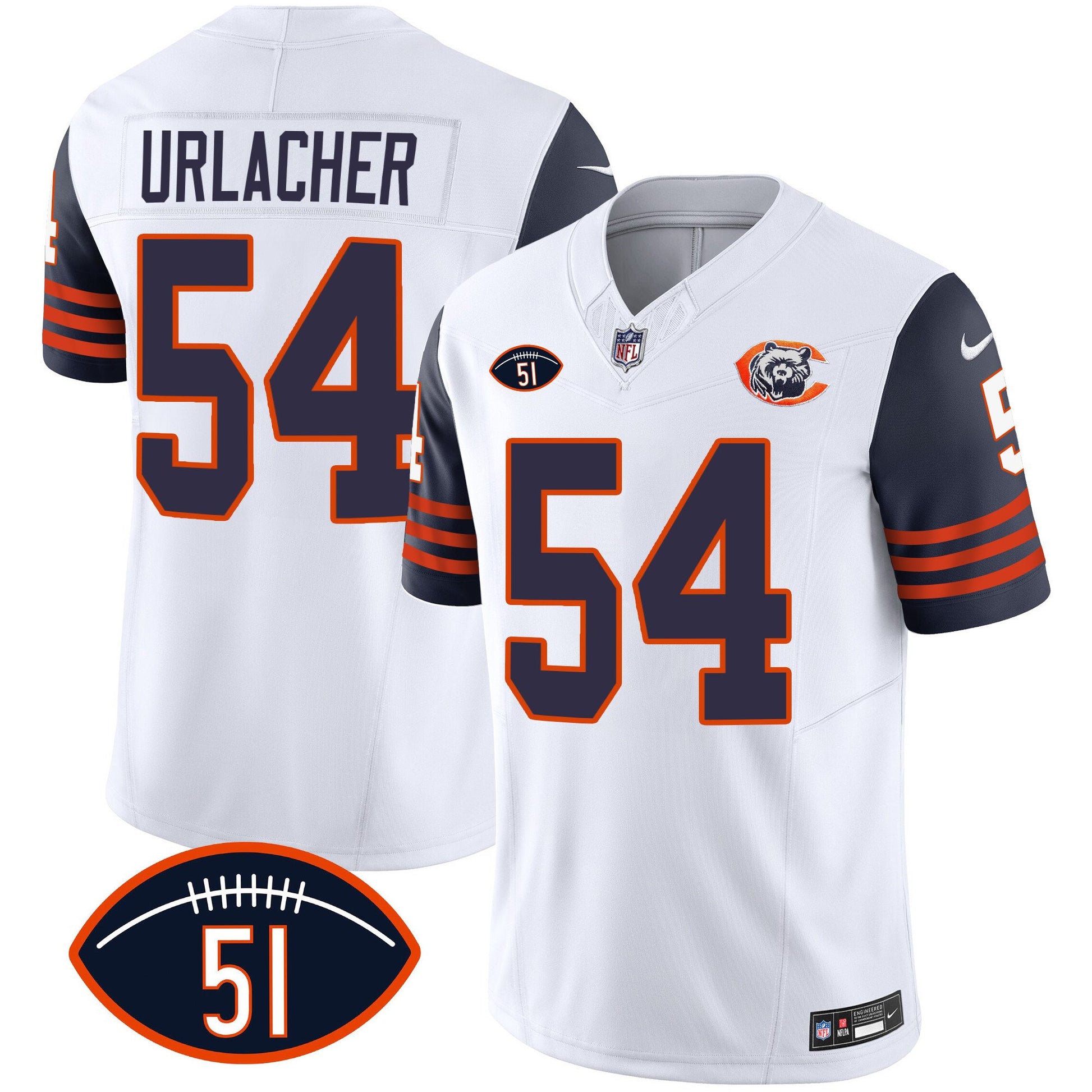Navy Sleeves - Brian Urlacher