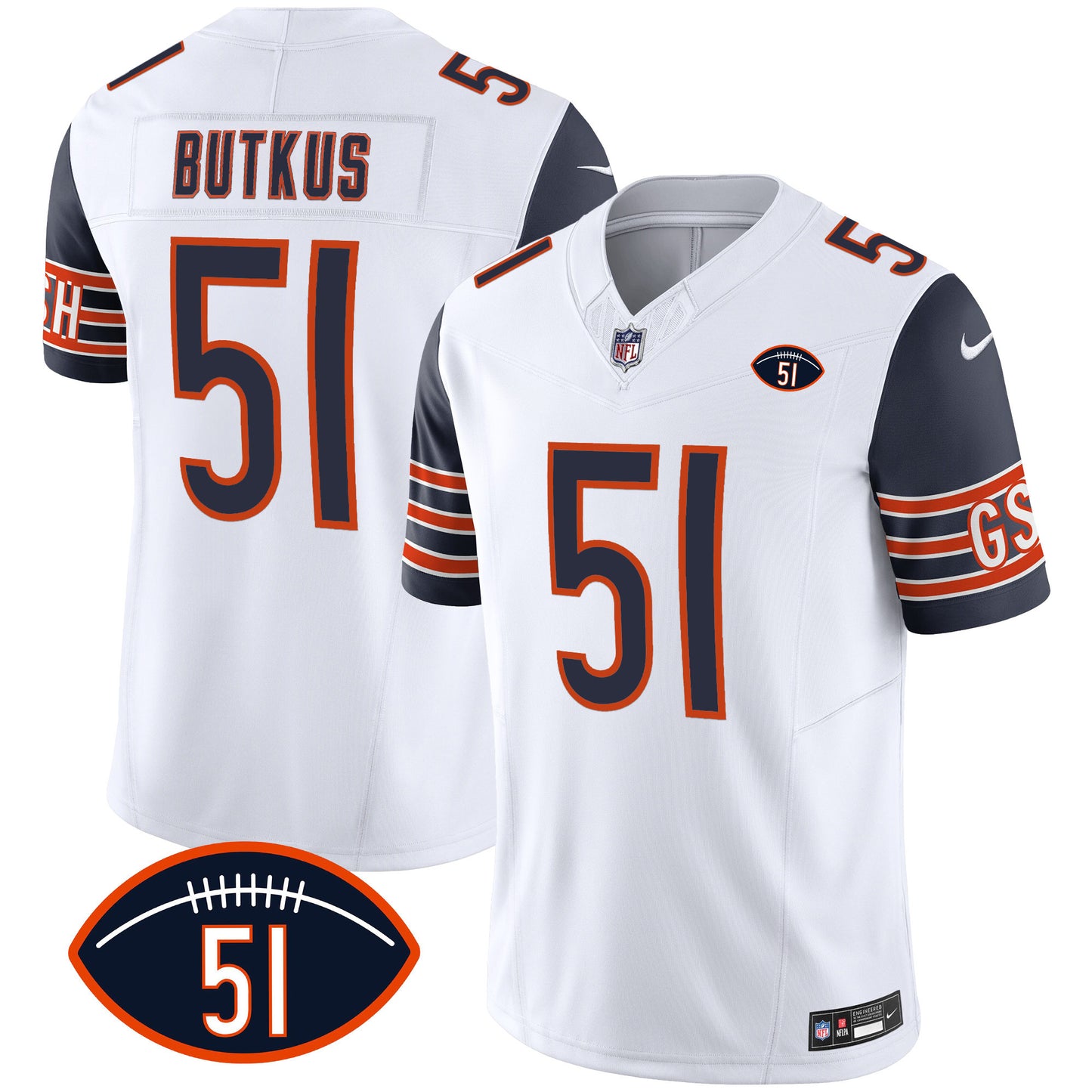 Navy Sleeves - Dick Butkus