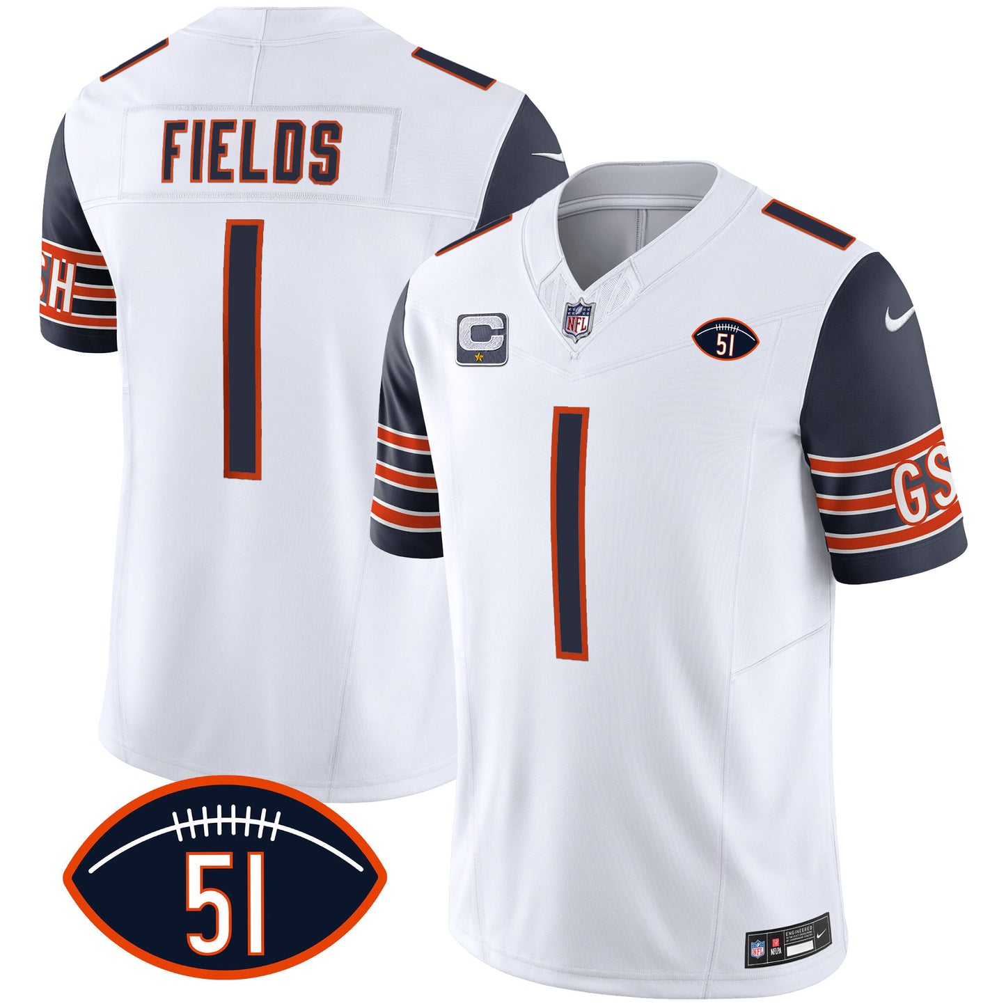 Navy Sleeves - Justin Fields
