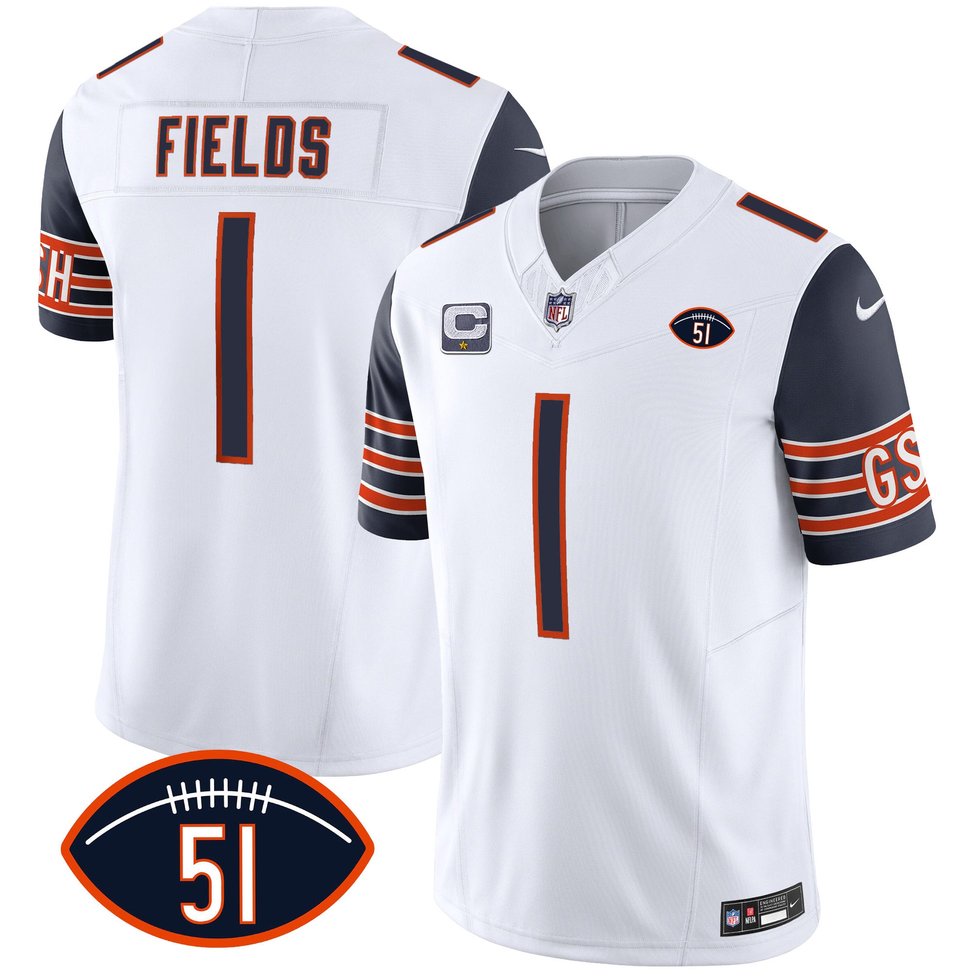 Navy Sleeves - Justin Fields