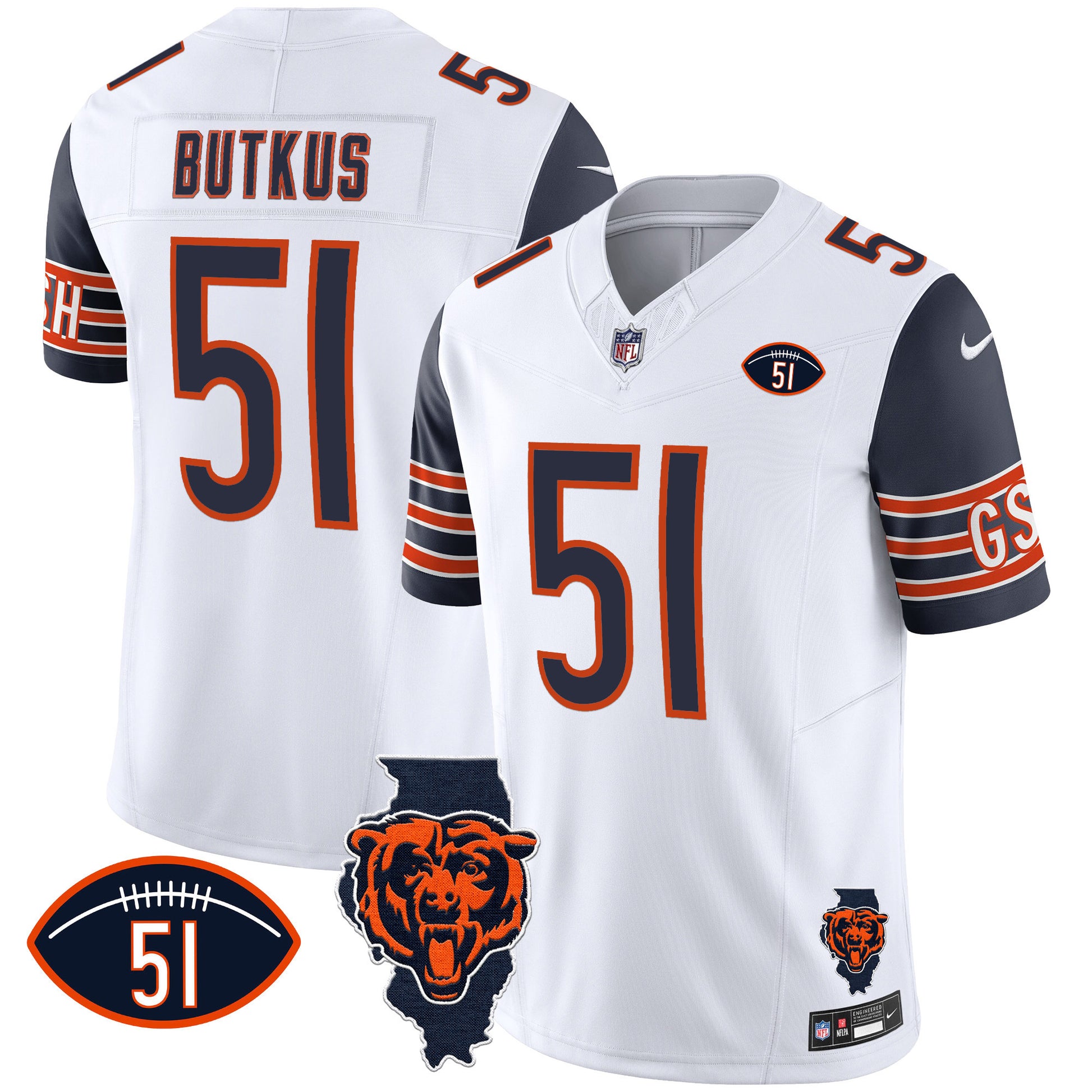 Navy Sleeves - Dick Butkus