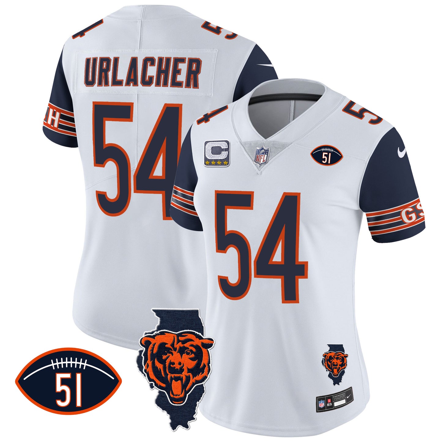 Navy Sleeves - Brian Urlacher