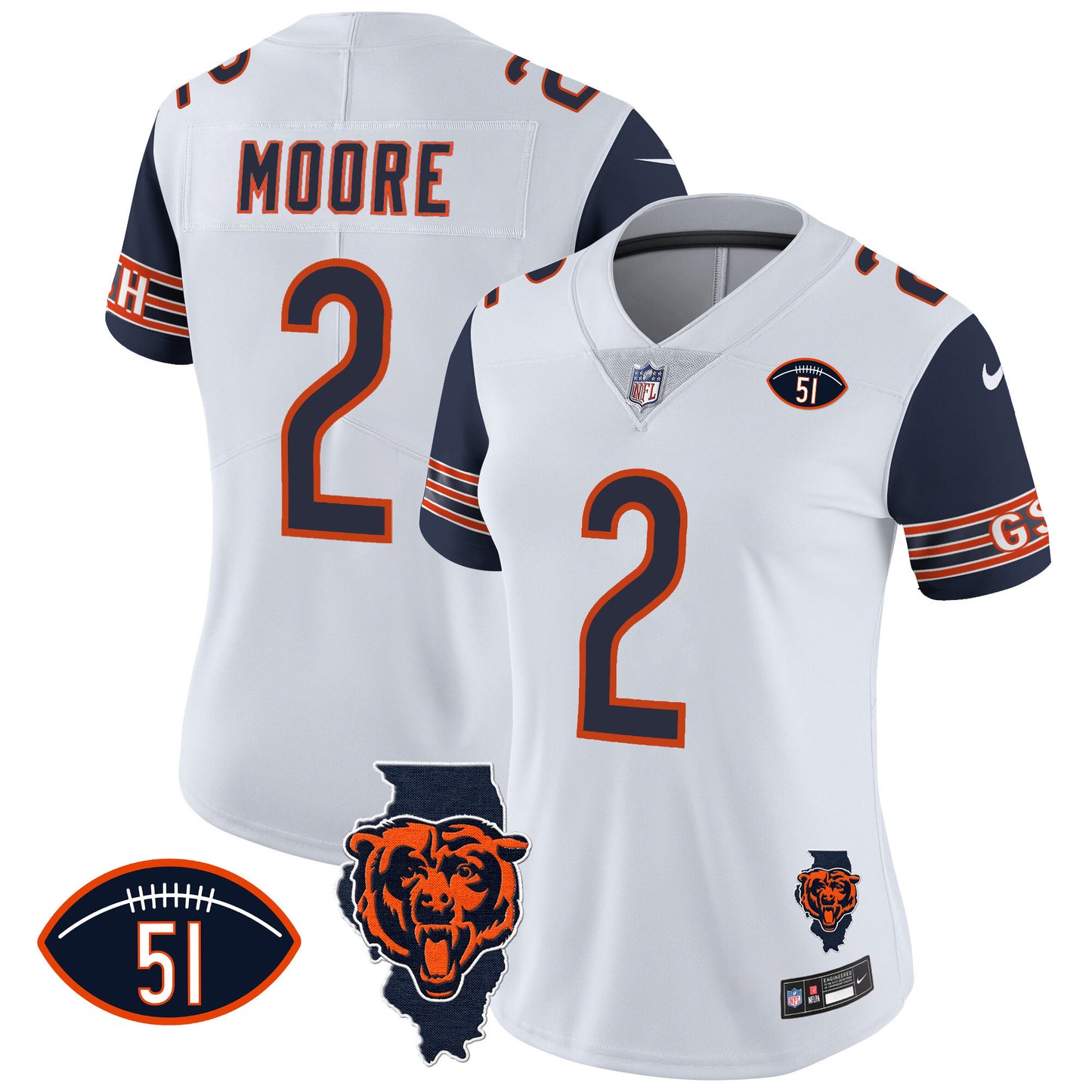 Navy Sleeves - D.J. Moore
