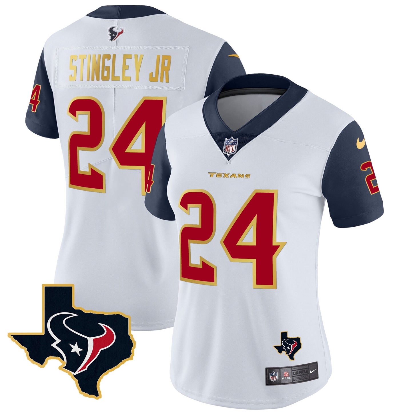 Navy Sleeves - Derek Stingley Jr.