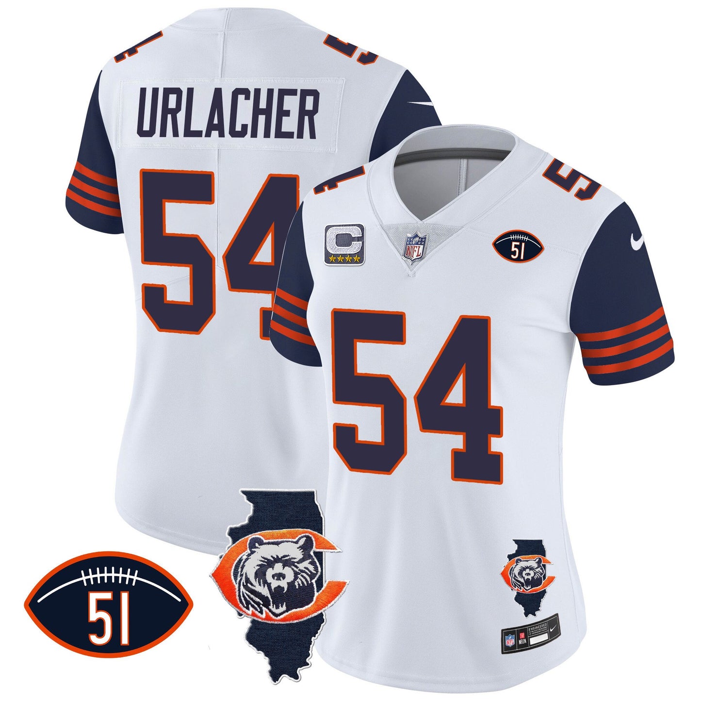 Navy Sleeves - Brian Urlacher