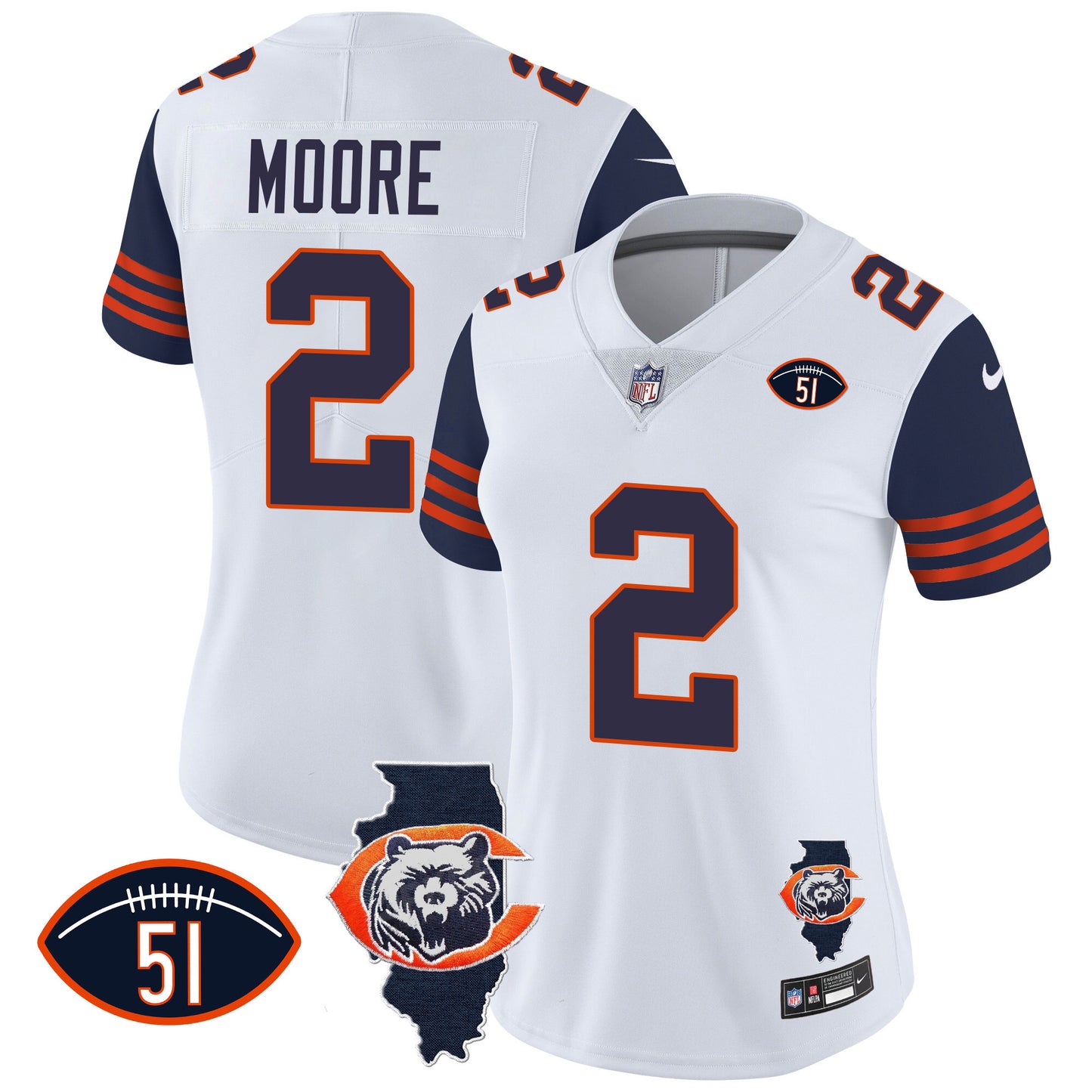 Navy Sleeves - D.J. Moore