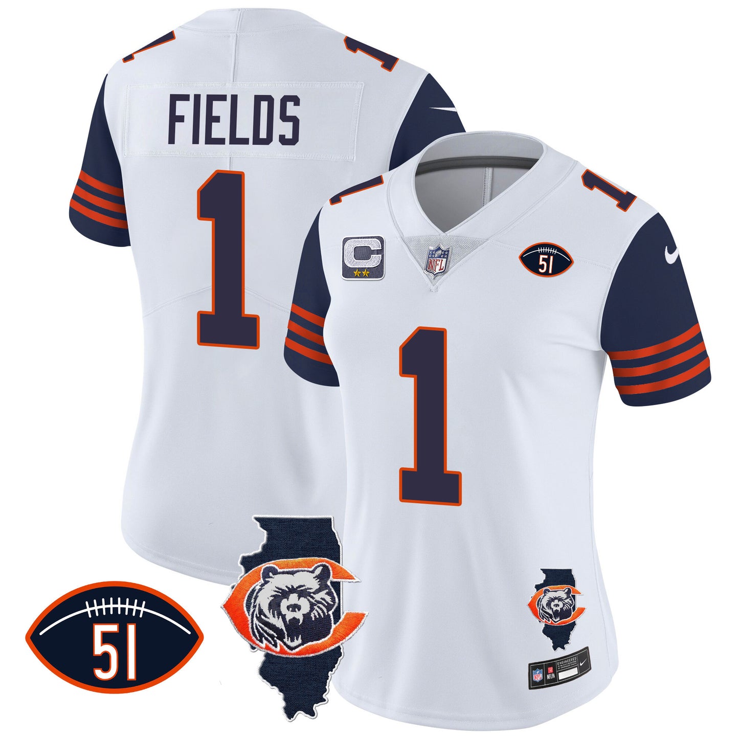 Navy Sleeves - Justin Fields