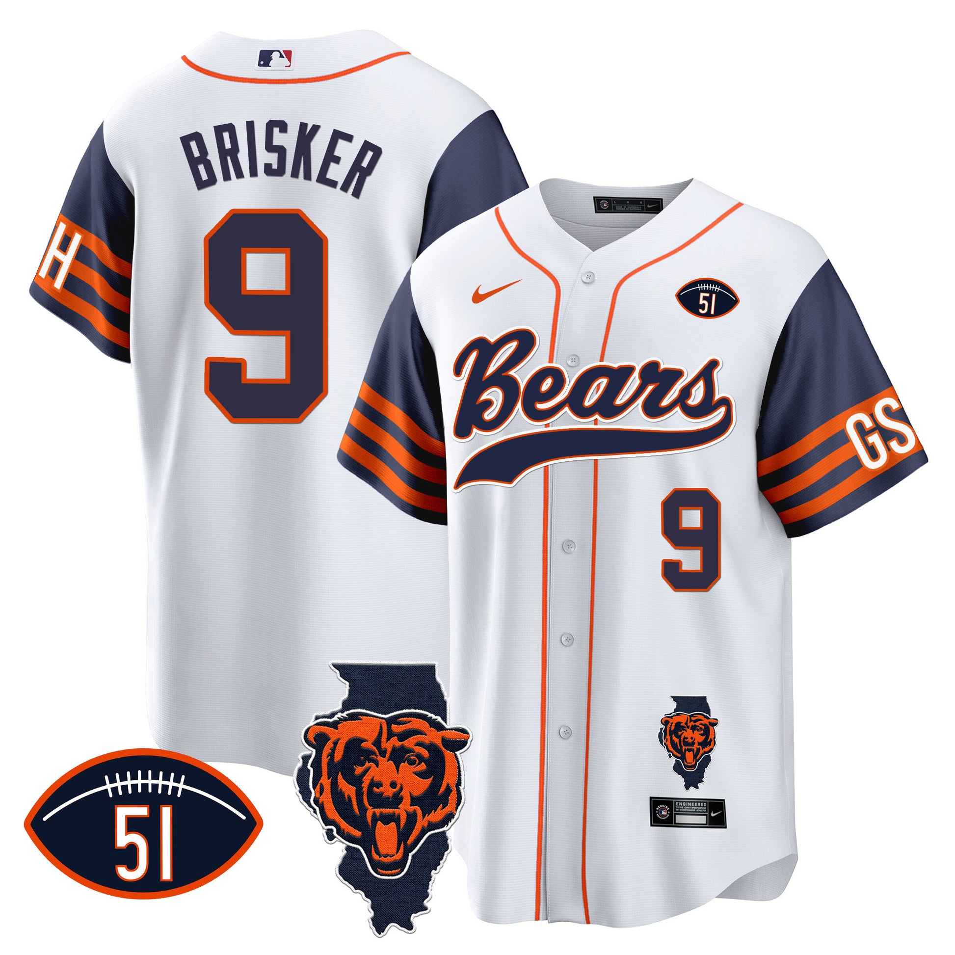 Navy Sleeves - Jaquan Brisker