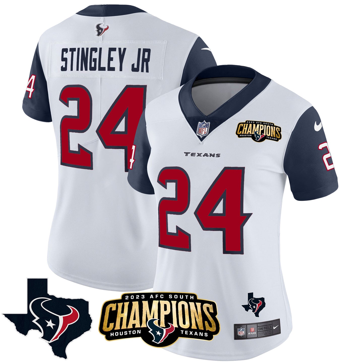 Navy Sleeves - Derek Stingley Jr.