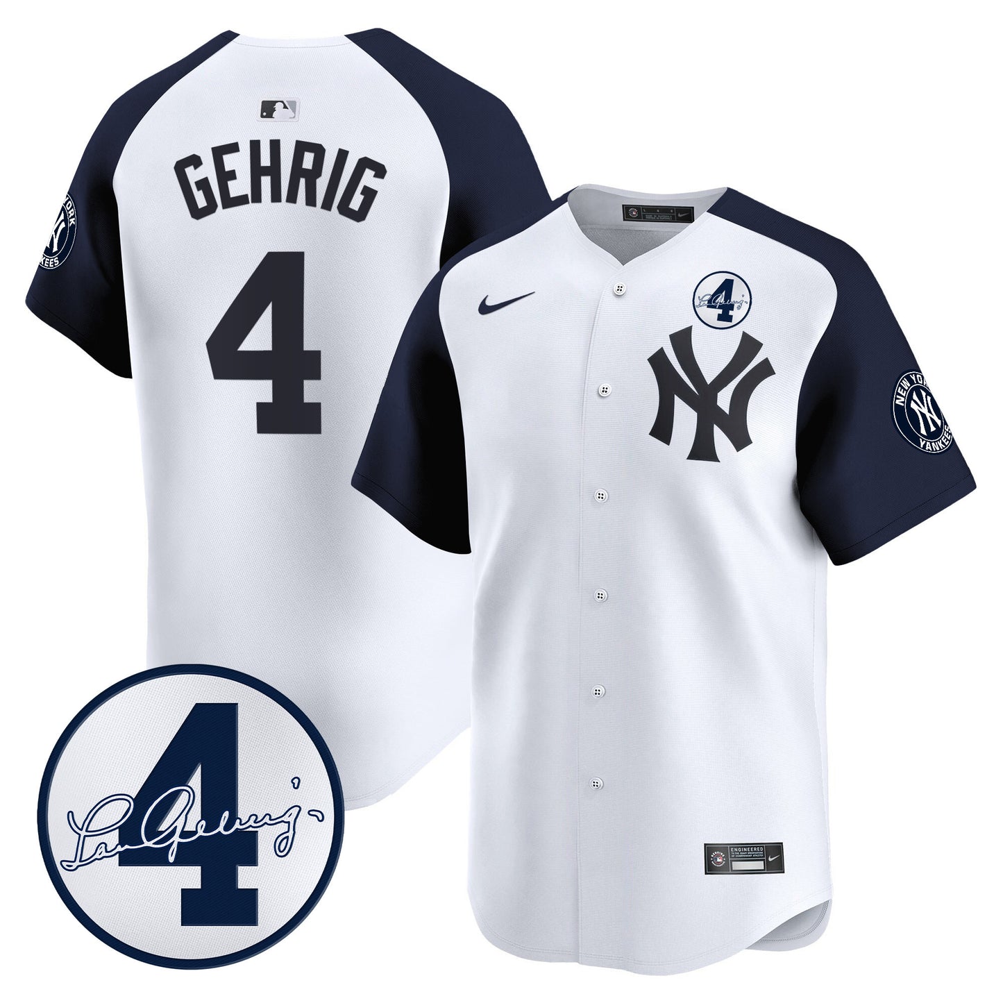 White Alternate - Lou Gehrig