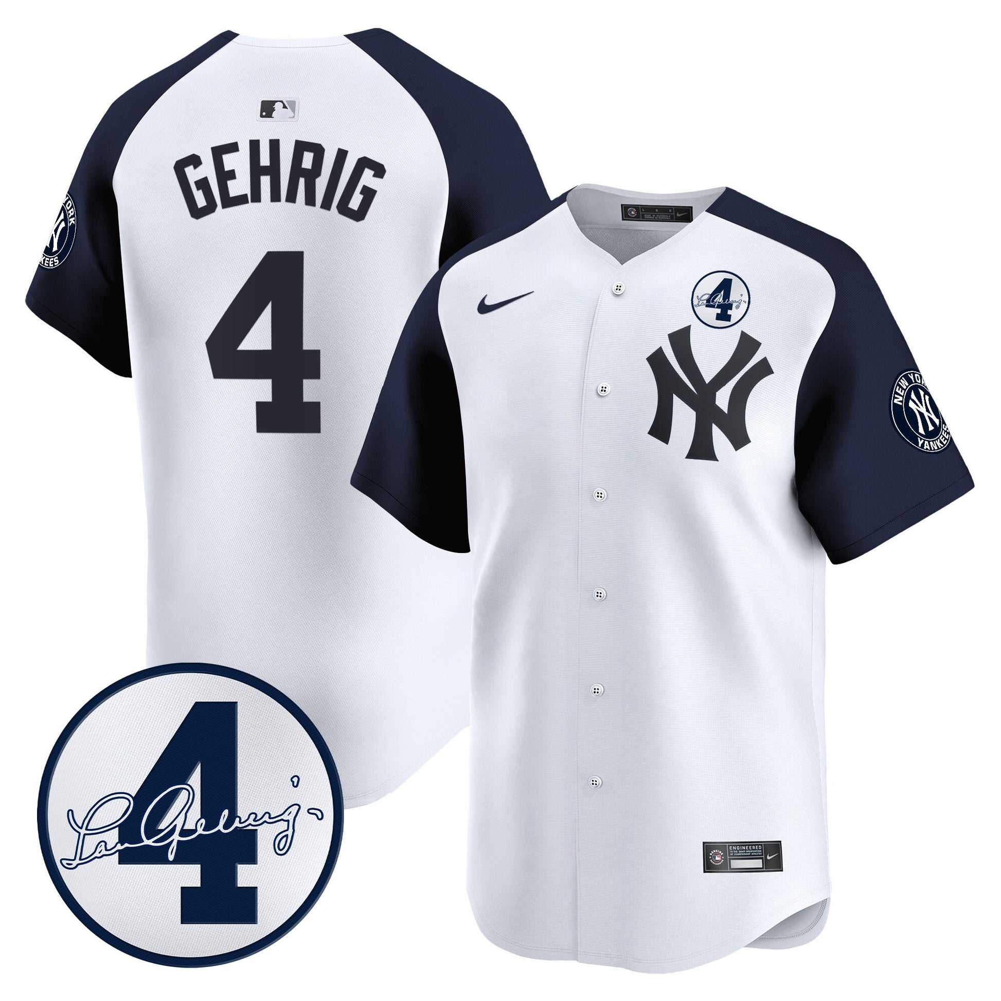 White Alternate - Lou Gehrig