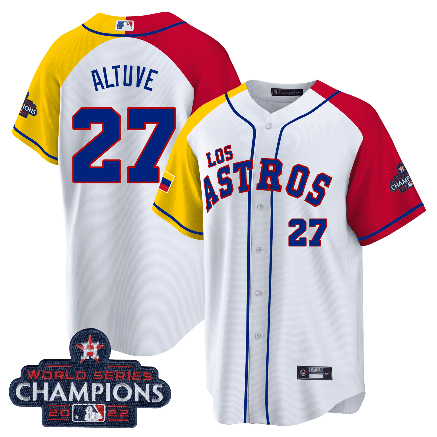 Men’s Houston “Los ” Hispanic Heritage Champions Patch Jersey