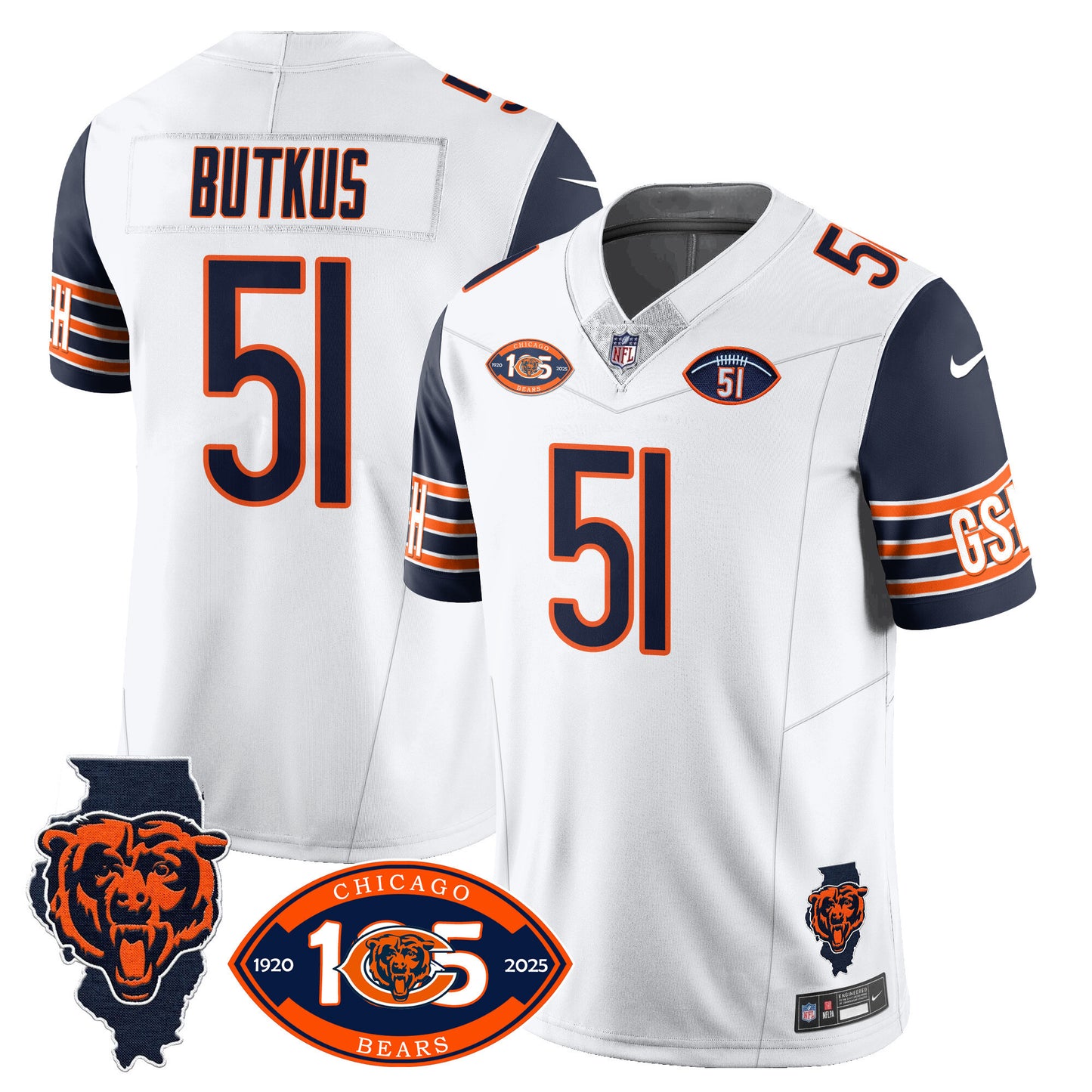 Navy Sleeves - Dick Butkus