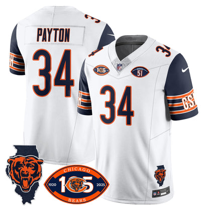 Navy Sleeves - Walter Payton