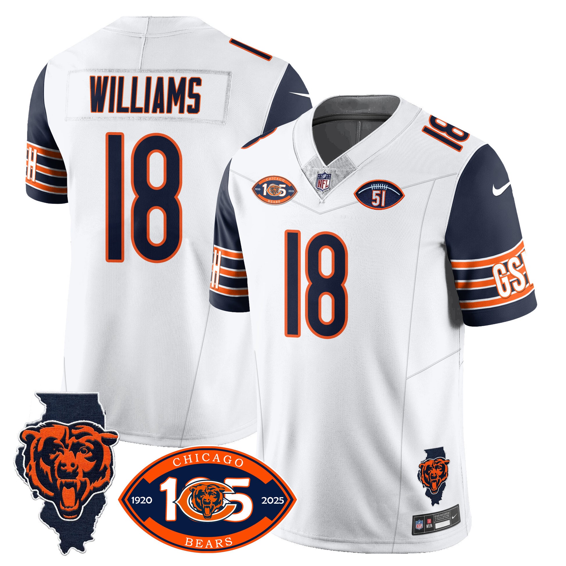 Navy Sleeves - Caleb Williams
