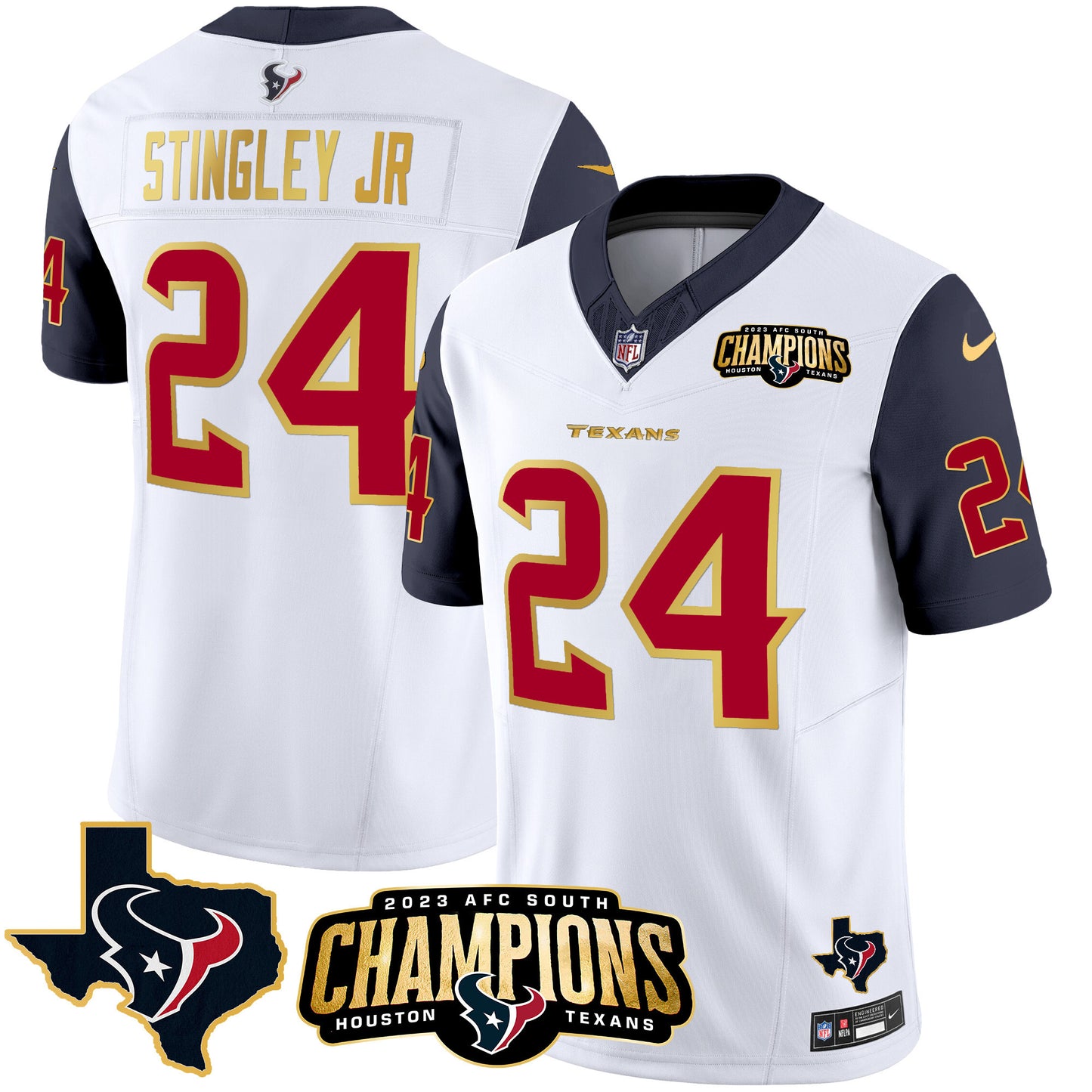 Navy Sleeves - Derek Stingley Jr.