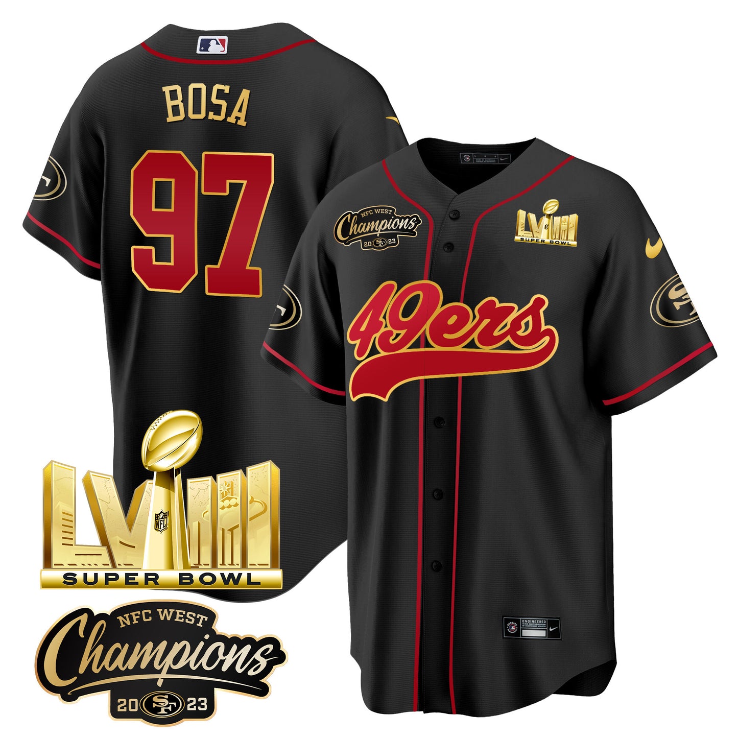 Black Gold Trim - Nick Bosa