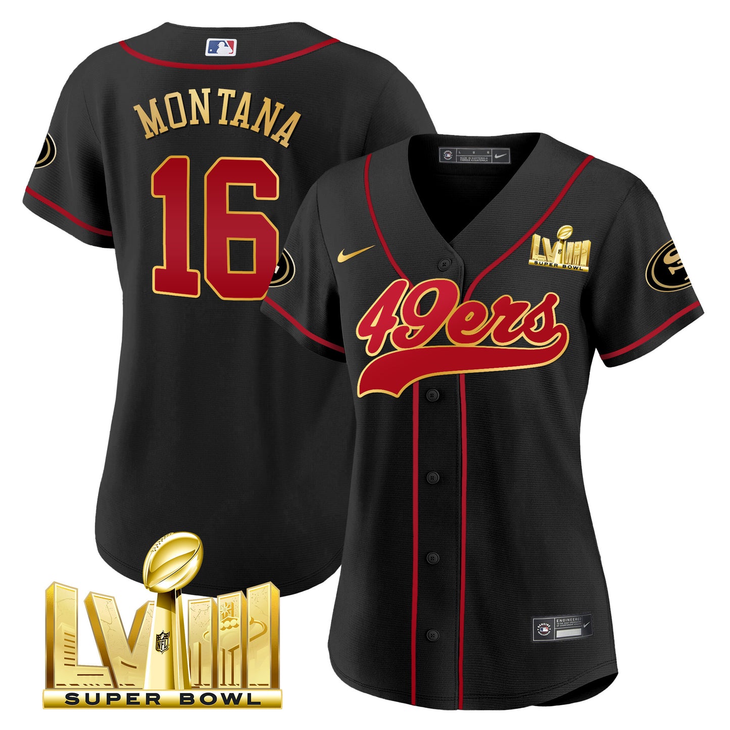 Black Gold Trim - Joe Montana