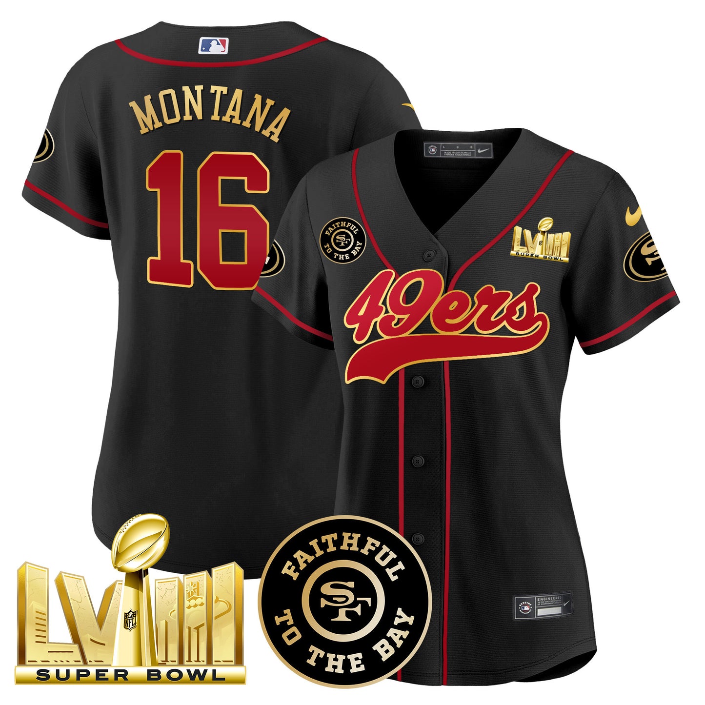 Black Gold Trim - Joe Montana