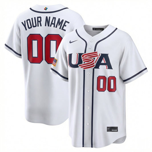 USA Custom Baseball Jersey (Ships 2-4 weeks)